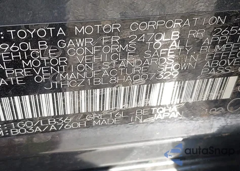 2017 Lexus Gs 350 F Sport из США, поврежденный, VIN JTHCZ1BL8HA007329